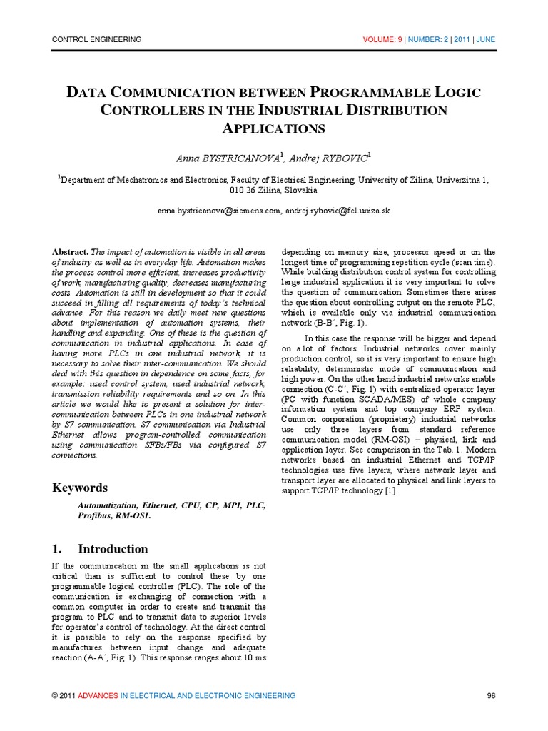 Data Communication Between Programmable Logic S7300 PDF PDF