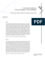 Artigo - A crítica pós-moderna - analítica da interação e da sociabilidade - Carlos A. Gadea.pdf