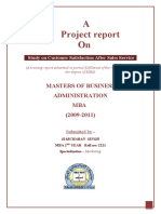 A Project Report On: Masters of Business Administration MBA (2009-2011)