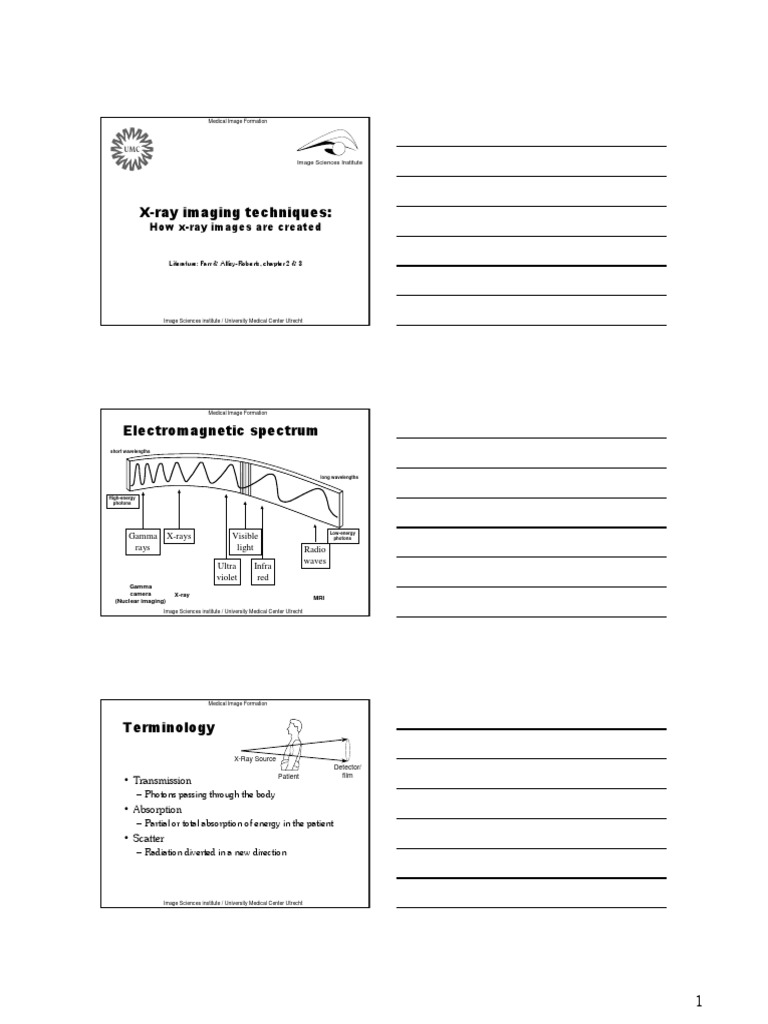 XRay Imaging Techniques PDF Radiography X Ray