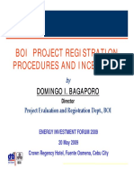 BOI Project Pegistration Procedures and Incentives PDF