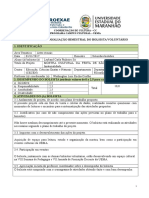 Formulário de avaliação bimestral do bolsista voluntário