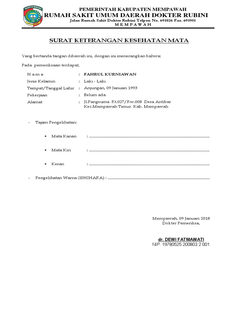 EYE EXAMINATION CERTIFICATE PDF