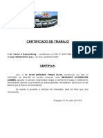 Certificado de Trabajo