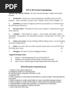 BTCS 405 System Programming