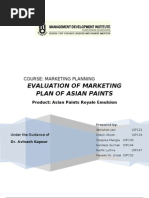 Marketing Plan of Asian Paints Group4