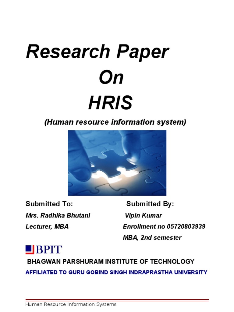 Research paper on human resource information system pdf image