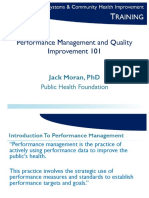 Performance Management and Quality Improvement 101: Public Health Foundation