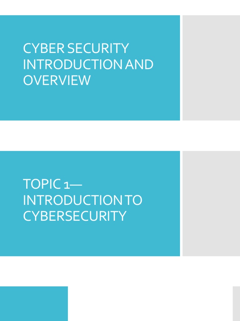 Section 1 - Cyber Security Introduction and Overview | PDF | Threat
