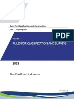 (Vol I), 2018 Rules For Classification and Surveys, 2018