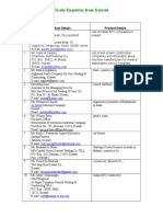 Trade Enquiries From Kuwait