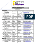 2018 SADF Calendar of Events 