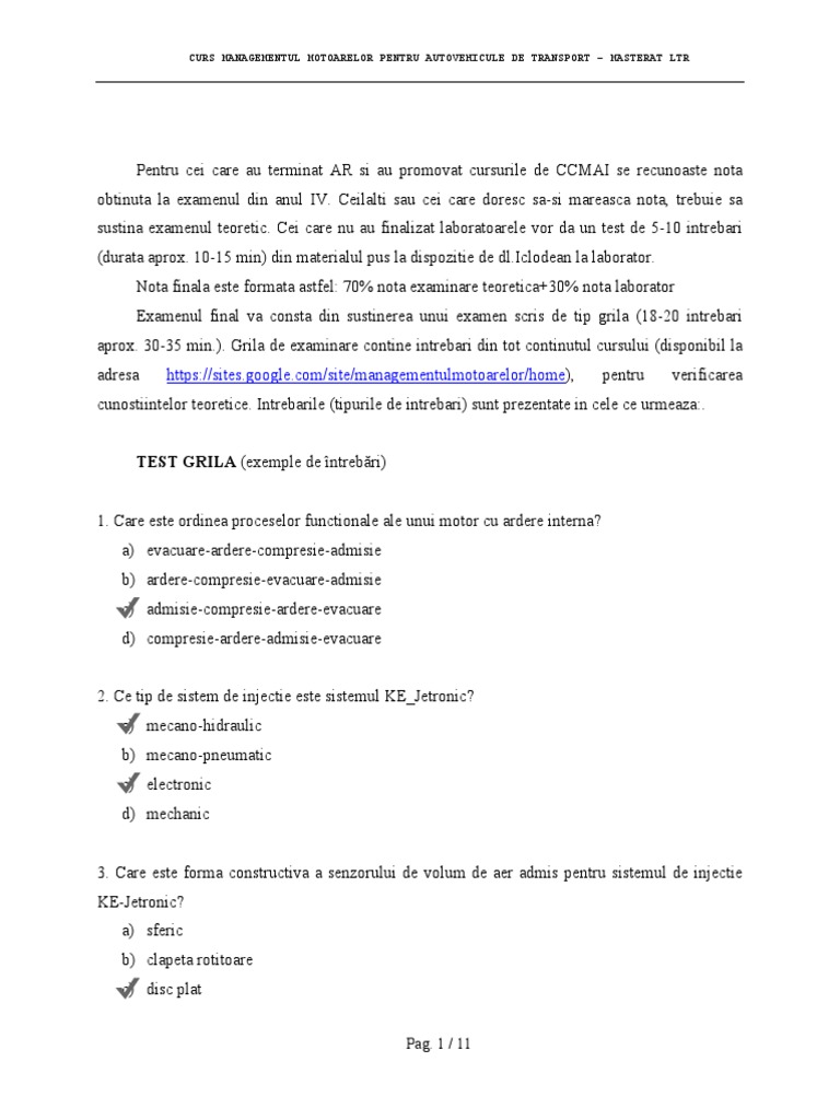 Cerinte Examen MMAT Rezolvat | PDF