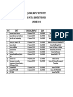 Jadwal Rapat Rutin Unit