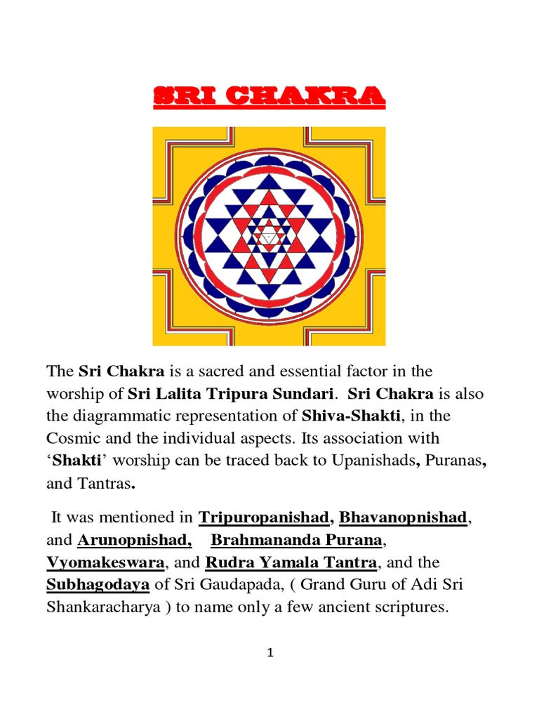 Sri Chakra | PDF | Devi | Tantra