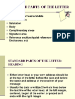Standard Parts of The Letter