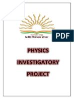 Physics Investigatory Project CBSE 2017-18