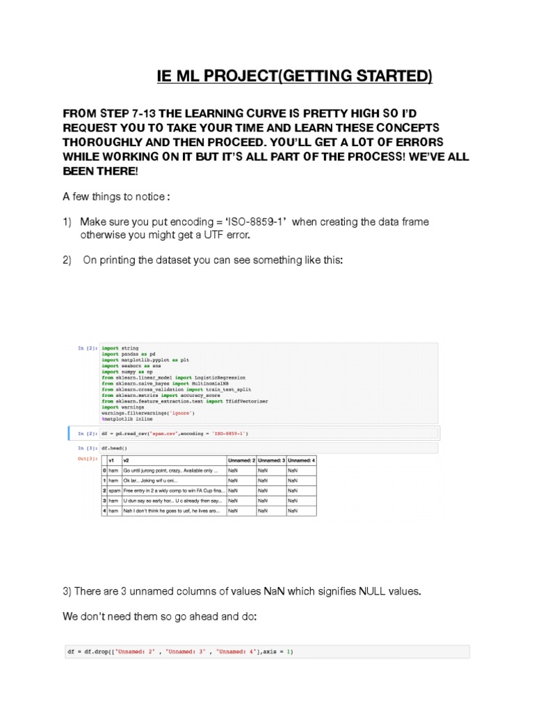 Ie ML Project (Getting Started) | PDF