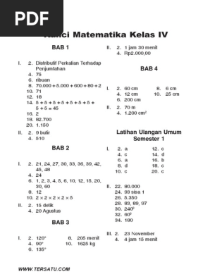 Kunсі Jawaban Buku Sеnаng Bеlаjar Matеmаtіka Kelas 5