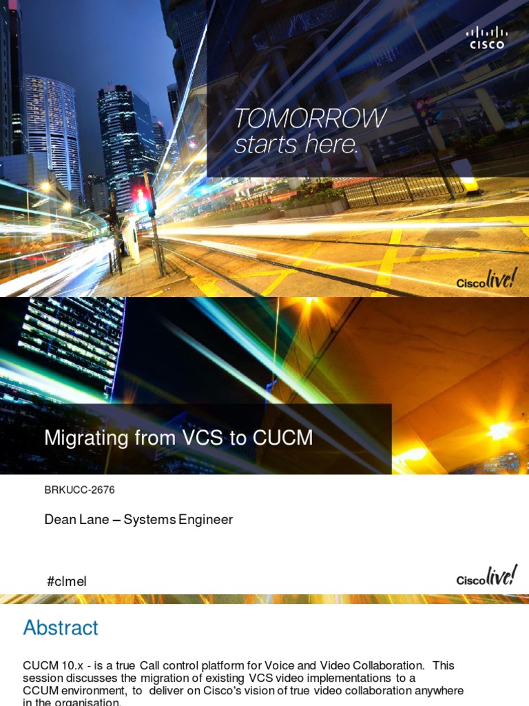 BRKUCC-2676 Migrating From VCS To CUCM | PDF | Conference Call ...