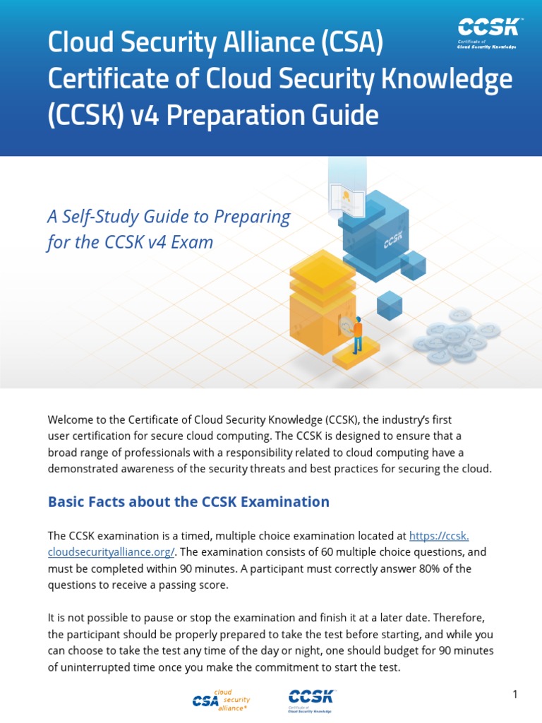 Ccsk V4 Prep Guide Information Security Cloud Computing