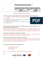 Procura de emprego: questionário de avaliação