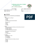 Diagnostic Test for Level Three