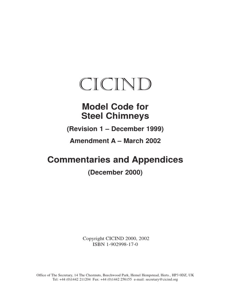 CICIND Model Code For Steel Chimneys | PDF | Chimney | Strength Of ...