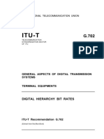 T REC G.702 Digital Hierarchy Bit Rates