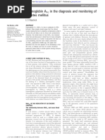 Haemoglobin A in The Diagnosis and Monitoring of Diabetes Mellitus