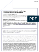 W. Giegerich: Matanzas. El Platonismo de La Psicología y El Eslabón Perdido Con La Realidad