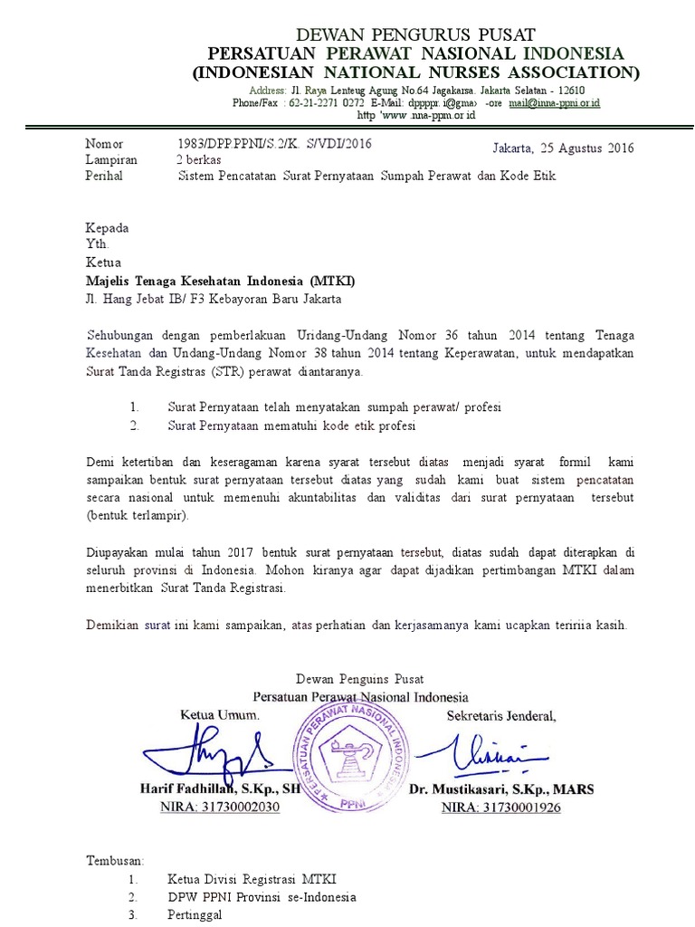 MTKI-surat-pernyataan Mentaati Kode Etik Keperawatan - Copy