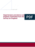 Hypertension Prevalence Estimates in England Estimate