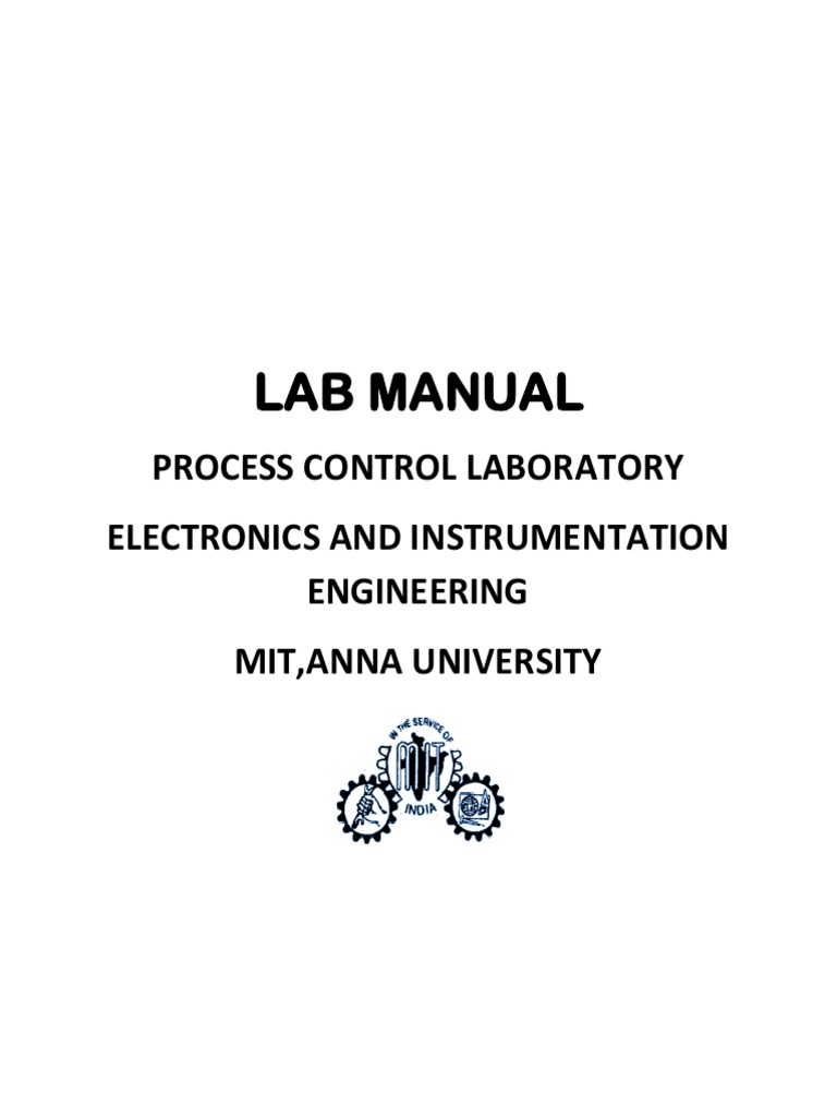 Process Control Lab Manual PDF Control Theory Operational Amplifier
