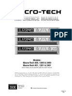 Macro Tech Series 600 1200 2400 Reference Manual 130252 Original