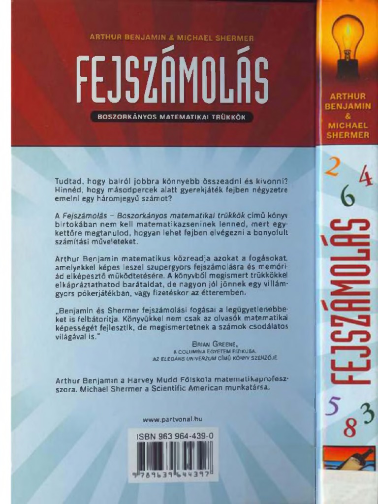 Arthur Benjamin - Fejszamolas-Boszorkanyos Matamatikai Trukkok PDF | PDF