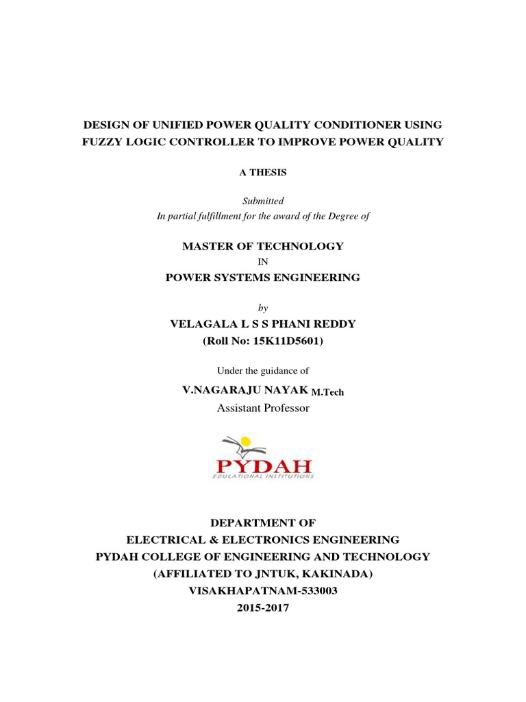 Design of Unified Power Quality Conditioner Using Fuzzy Logic