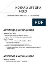 Birth and Early Life of A Hero: José Protacio Rizal Mercado y Alonso Realonda