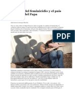 La Plaga Del Feminicidio y El País Después Del Papa