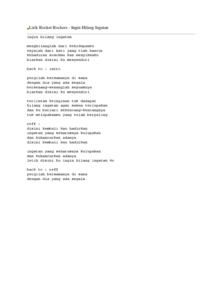Lirik Rocket Rockers