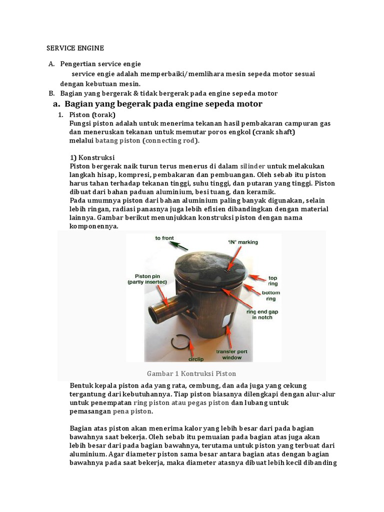Layanan dan Konstruksi Piston Motor | PDF
