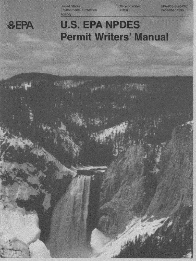 US EPA NPDES Permit Writers Manual | Clean Water Act | Combined Sewer