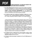 Guinée Bissau - Cédéao (27 janvier 2018)