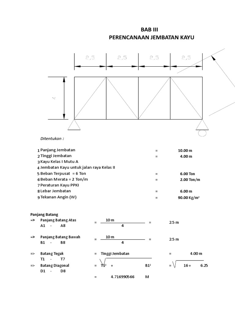 Perhitungan Jembatan Kayu Hildanino 120617