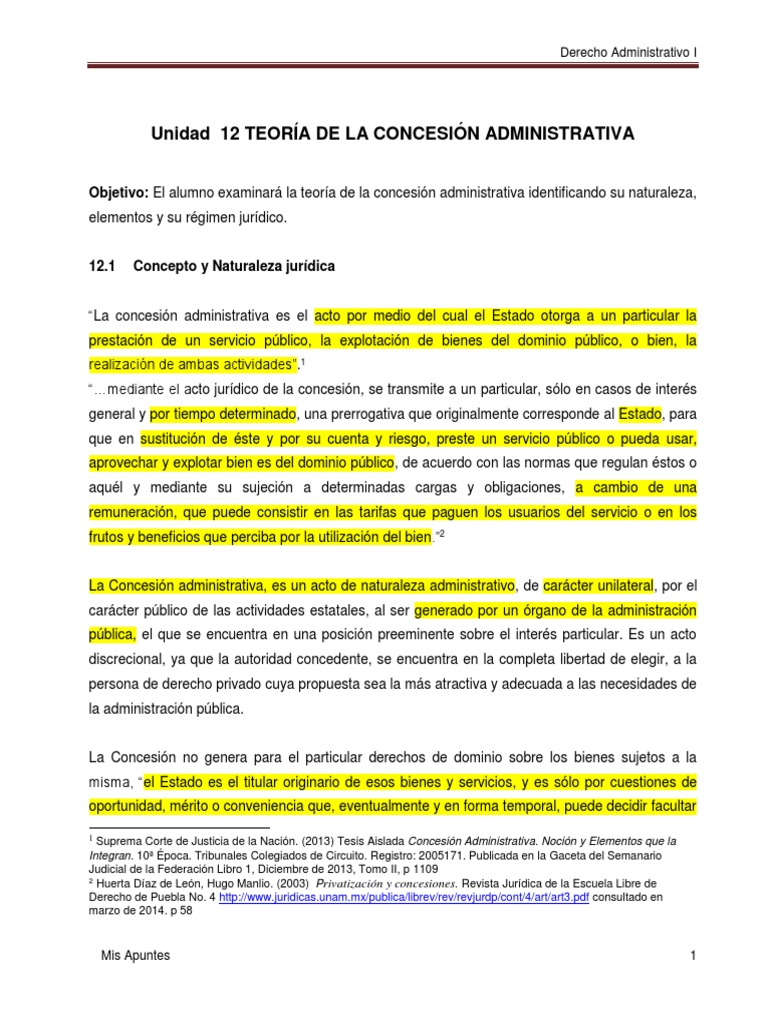 Teoría de la Concesión Administrativa | PDF | Propiedad | Estado (política)