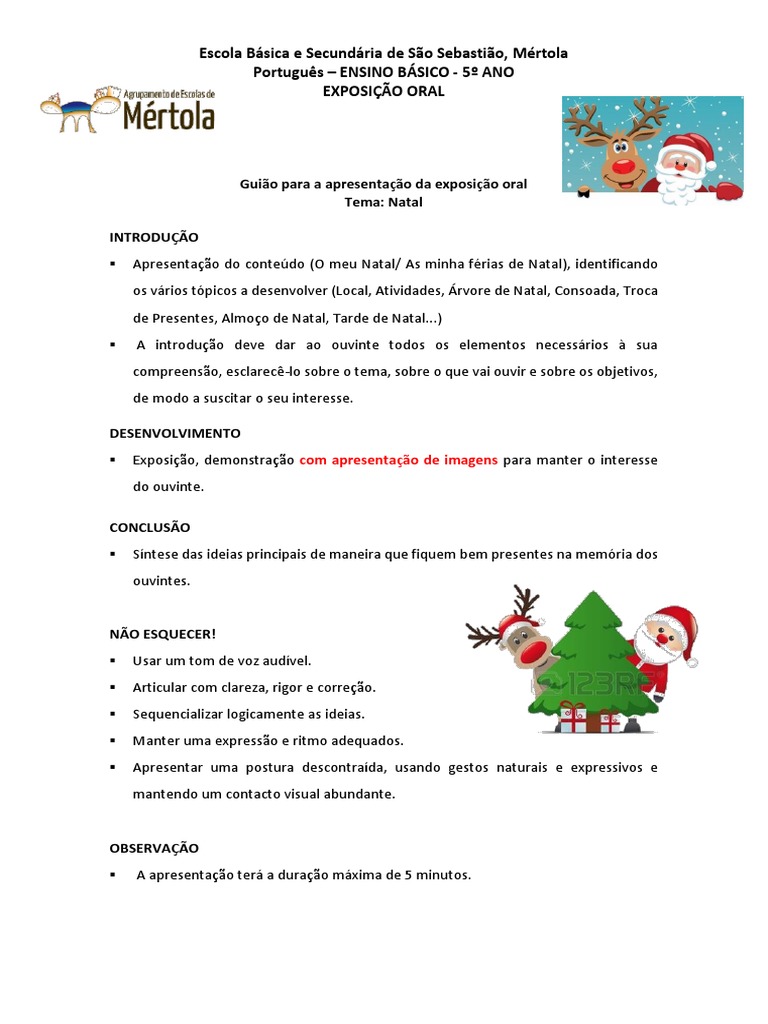 Apresentação Oral Natal | PDF