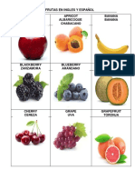 20 Frutas en Ingles y Español, Verduras