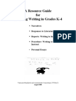 A Resource Guide For Teaching Writing in Grades K-4