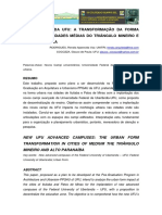 Novos Campi Da UFU a Transformação Da Forma Urbana Nas Cidades Médias Do Triângulo Mineiro e Alto Paranaíba