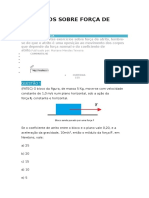 10 Exercícios Sobre Força de Atrito